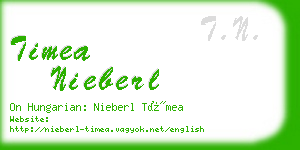 timea nieberl business card